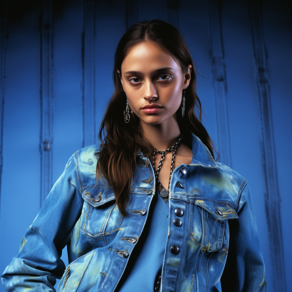 Fiona Apple wearing stylish denim