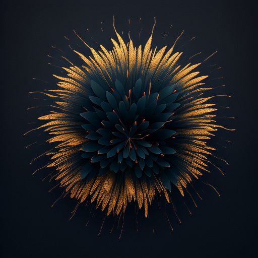 Luxury firework with golden and dark blue minimal design