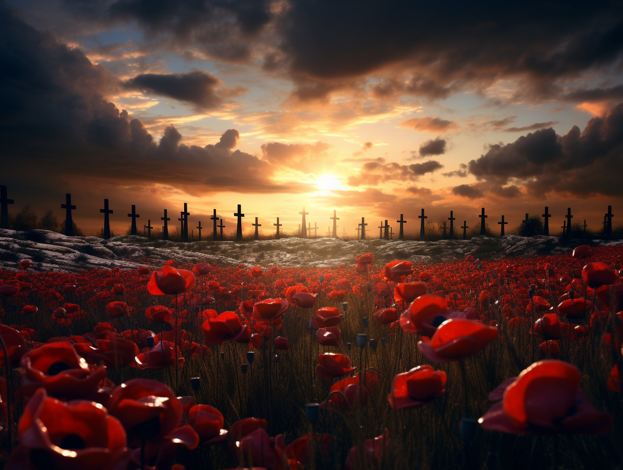 Poppy tribute in Flanders Fields