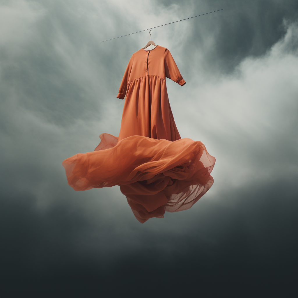 Garment floating in the air  image