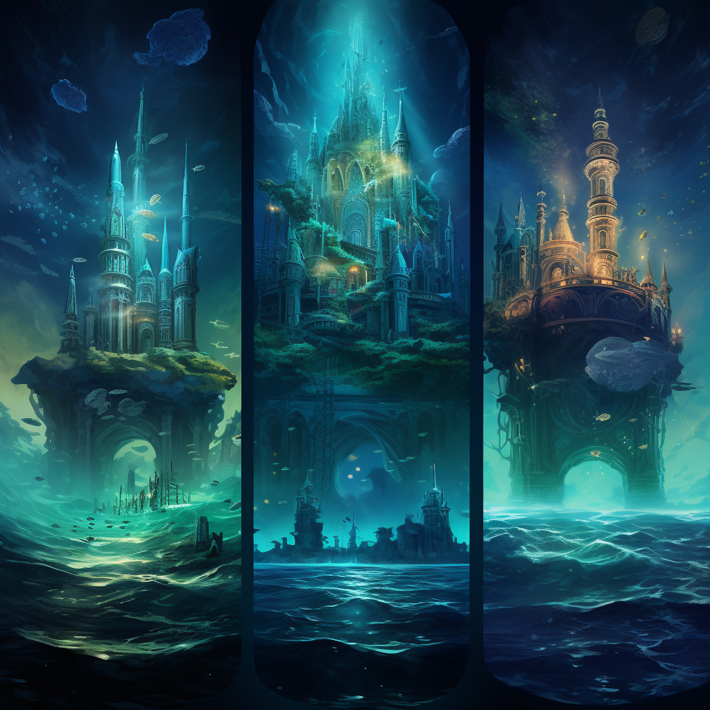 Magical flying cities and mage towers underwater