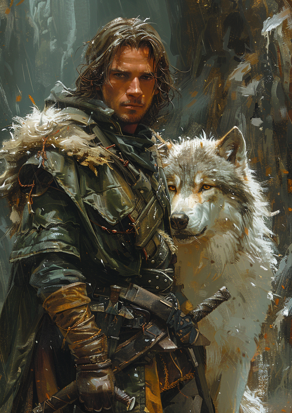 Andergastan Forest Knight and Wolf