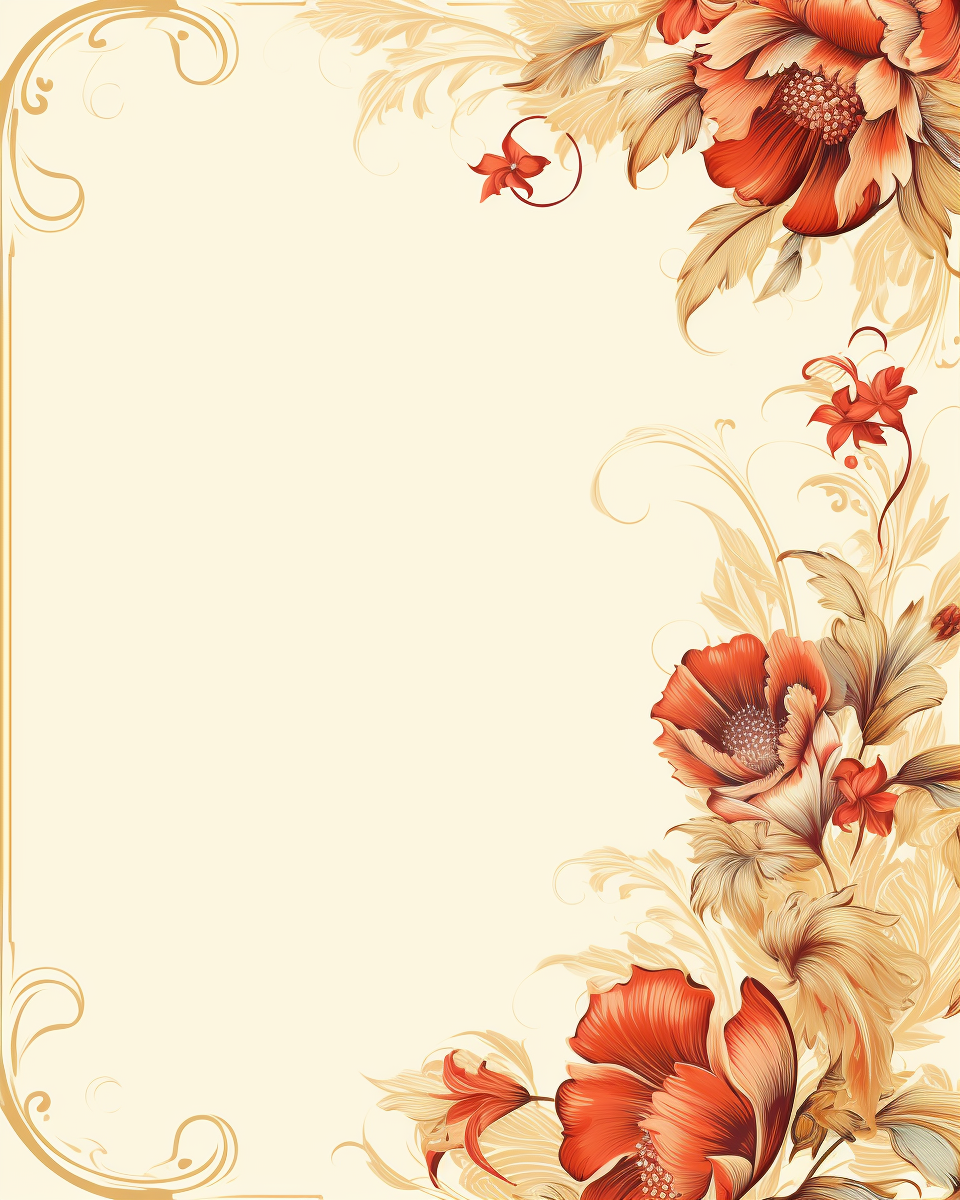 Beautiful formal floral card templates