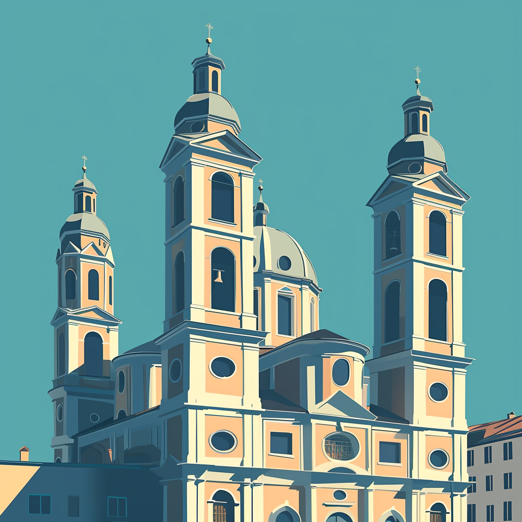 Frauenkirche Lugo Vector Graphic