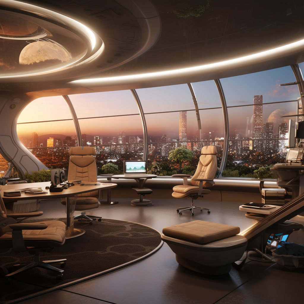 Office set in the future