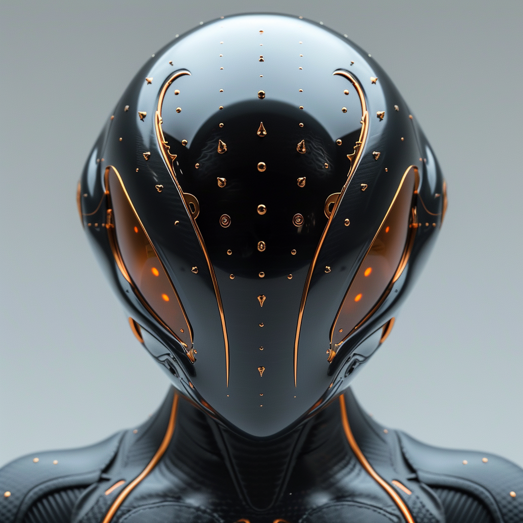 Gothic-style futuristic bike helmet with spikes