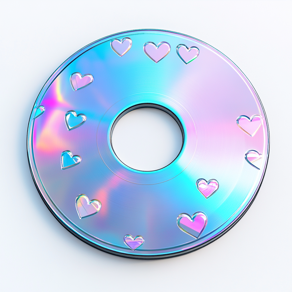 Blue gradient futuristic disc folder