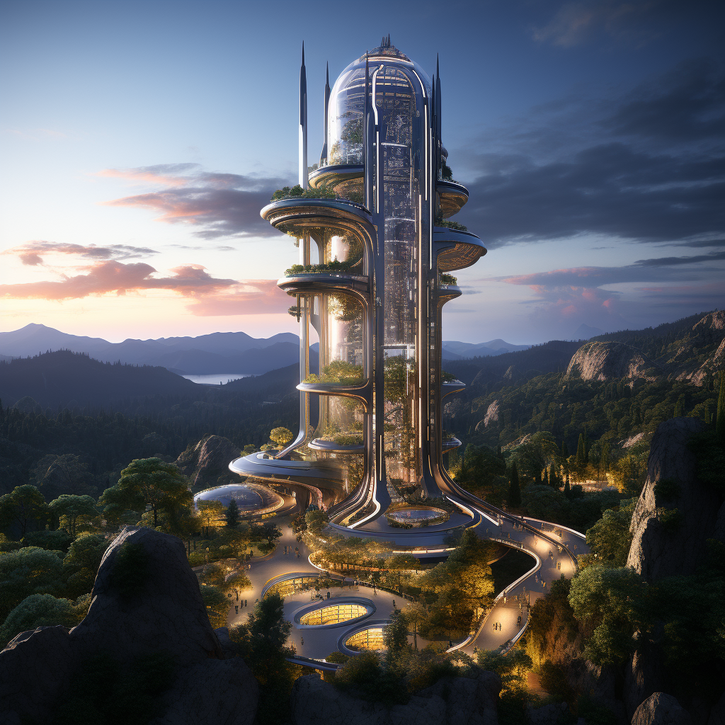 Futuristic Tower Observatory Slender