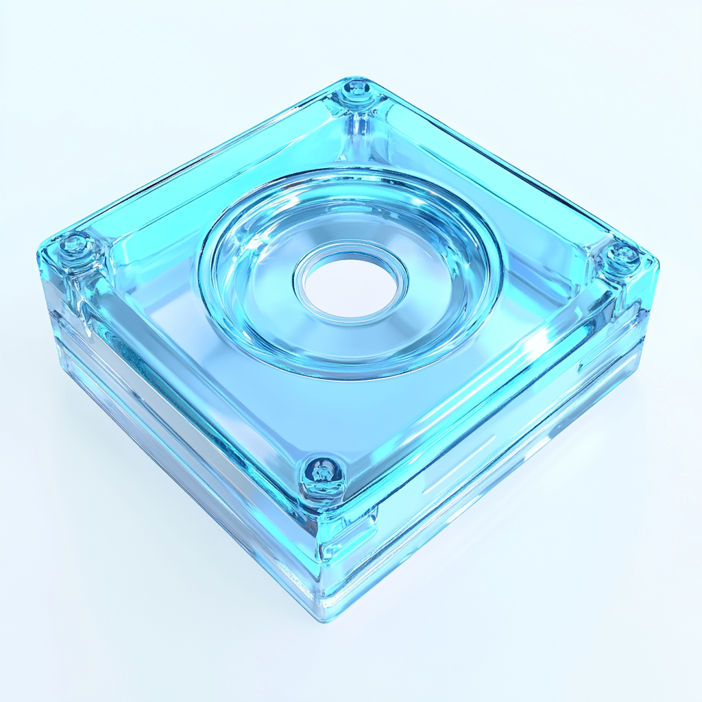 3D render futuristic square CD case