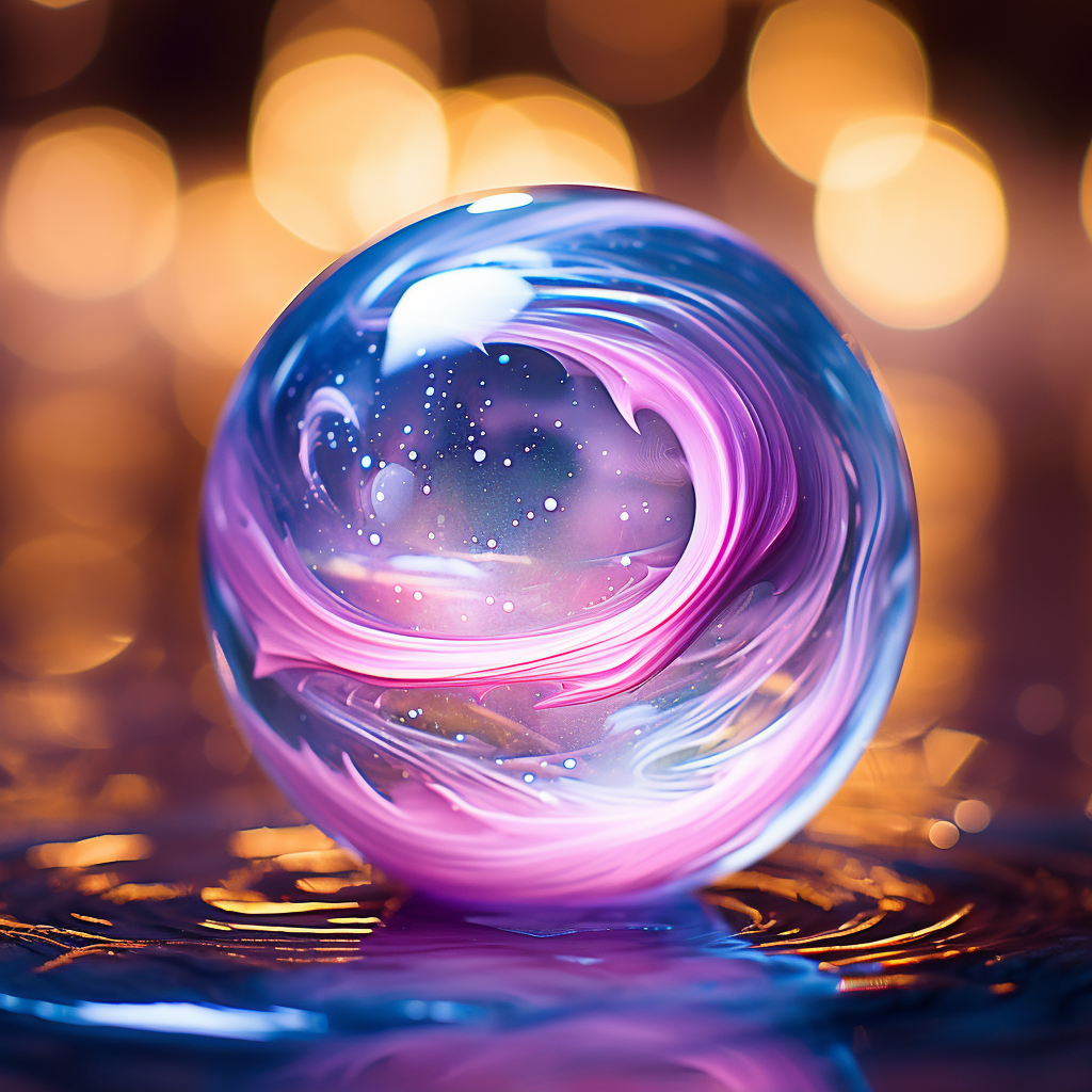 Galaxy Translucent Sphere Ball in Water