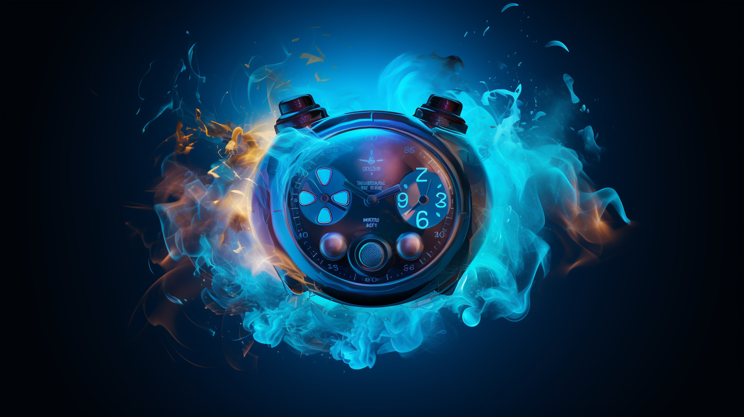 Image of game controller morphing into clock