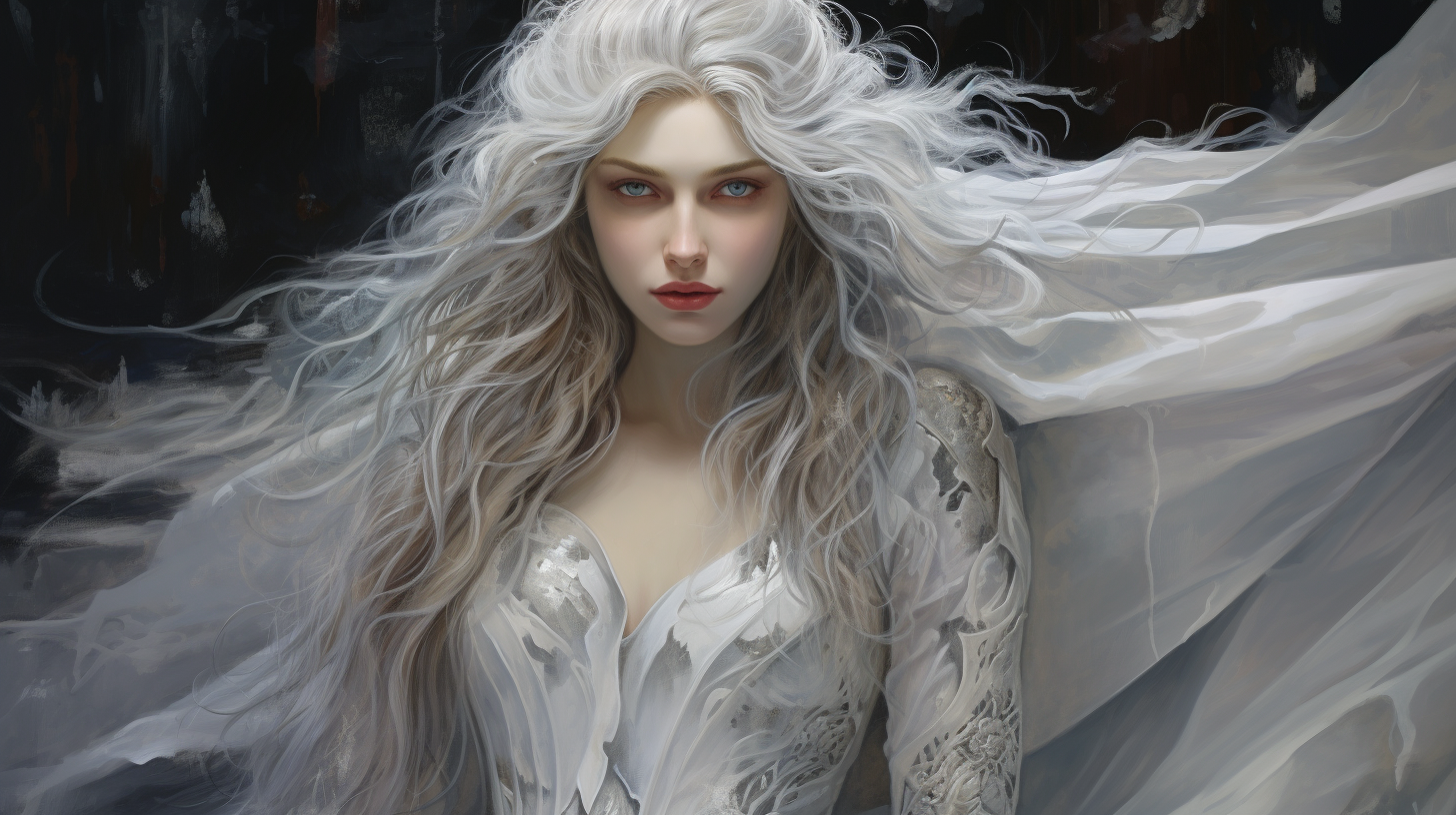 Realistic attention to detail in game fantasy women art