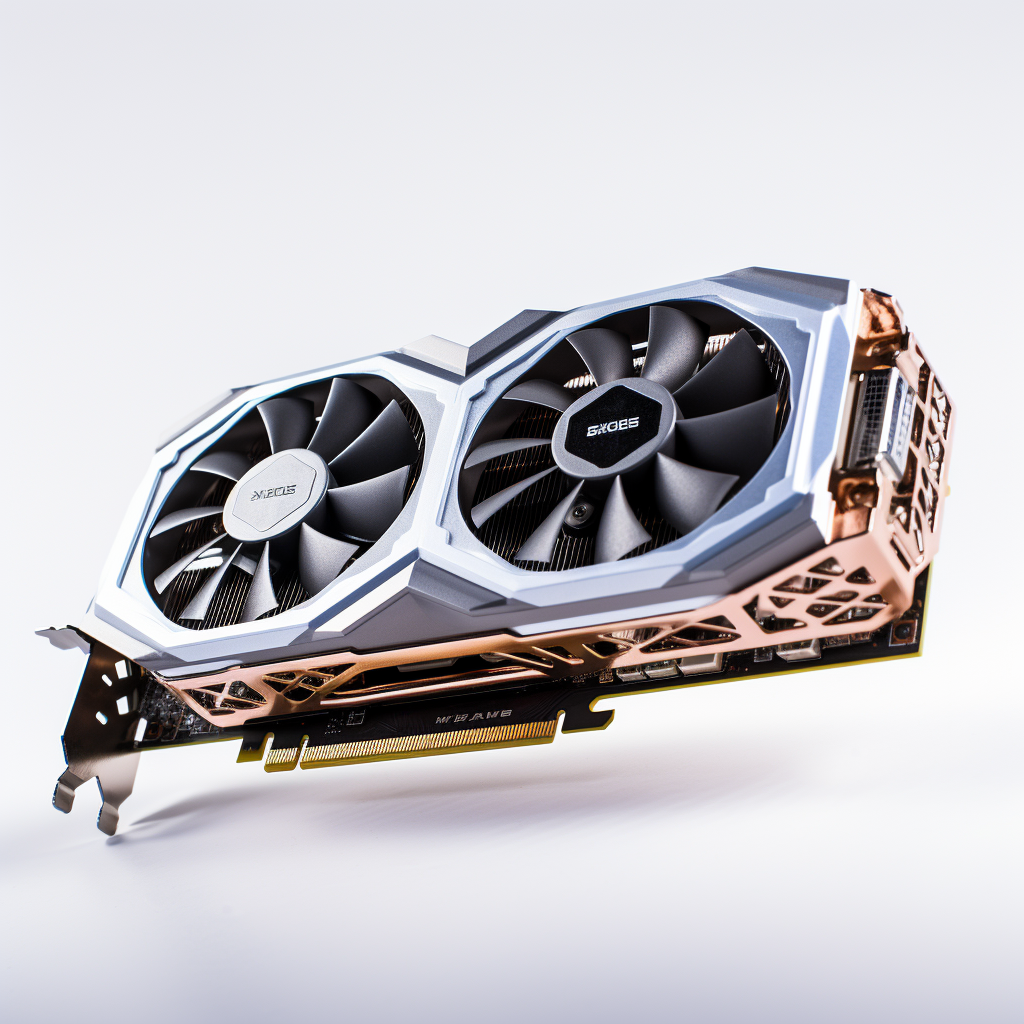 Gamer graphic card on white background