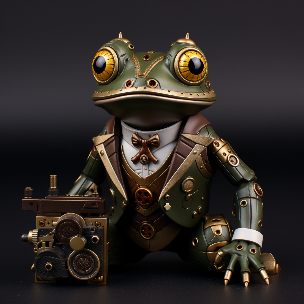 Gangster robot frog with attitude