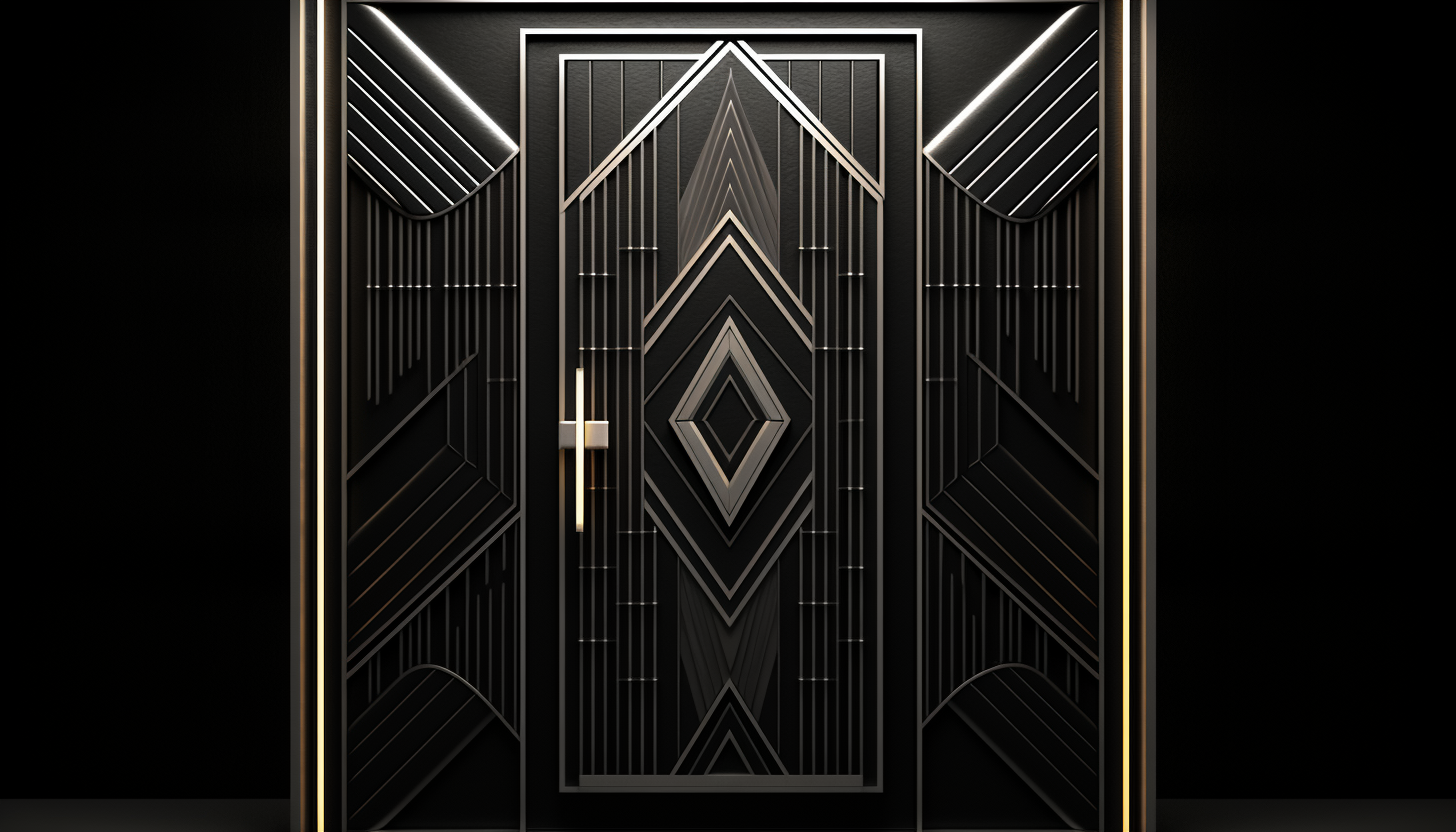 Intricate geometric door design