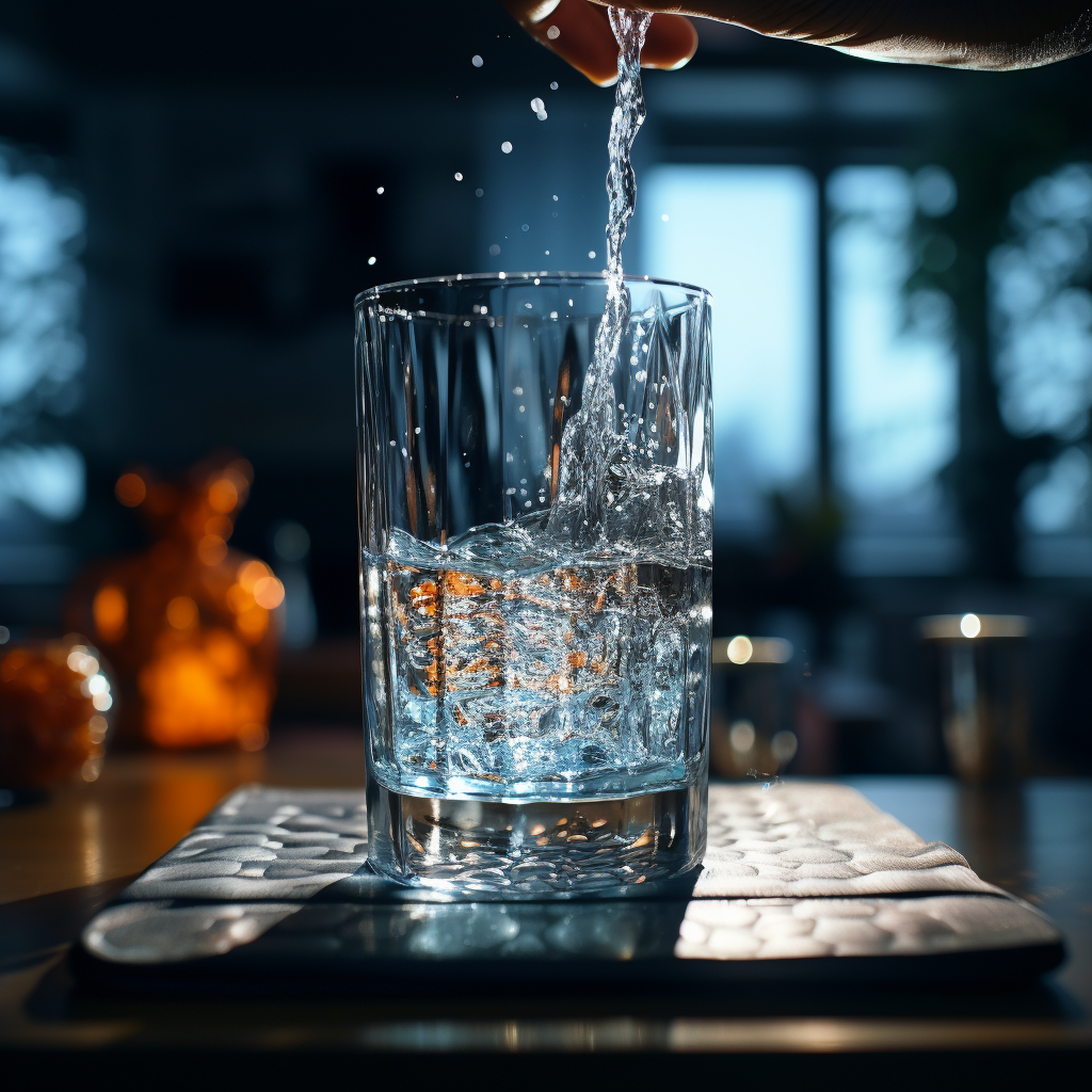 Glass of Water on Vibrating Subwoofer