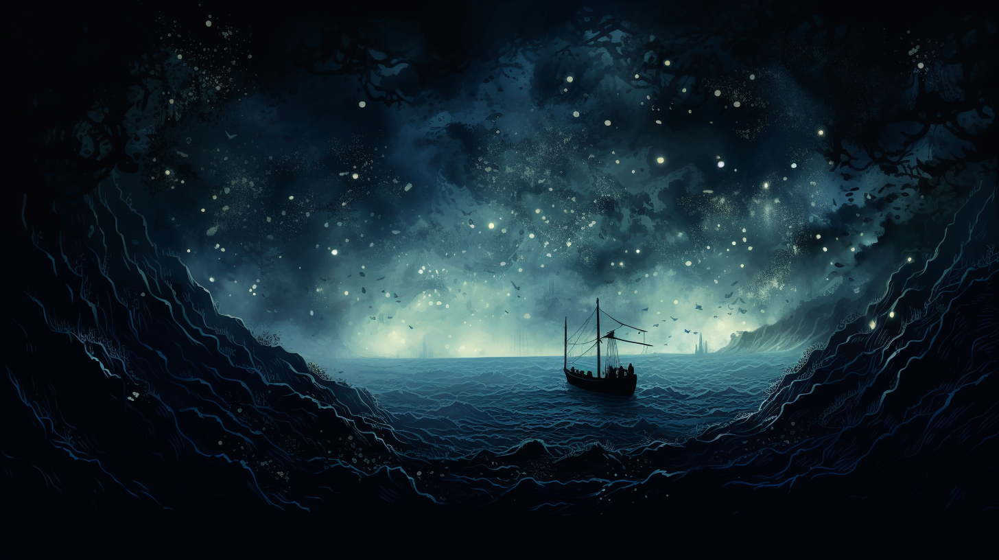 Dark Sea Intimacy Glicee Print