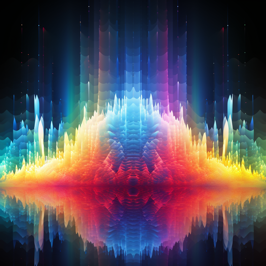 Vibrant glowing waveform aura