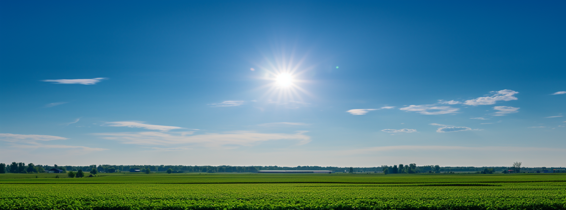 Brightly shining massive green sun image