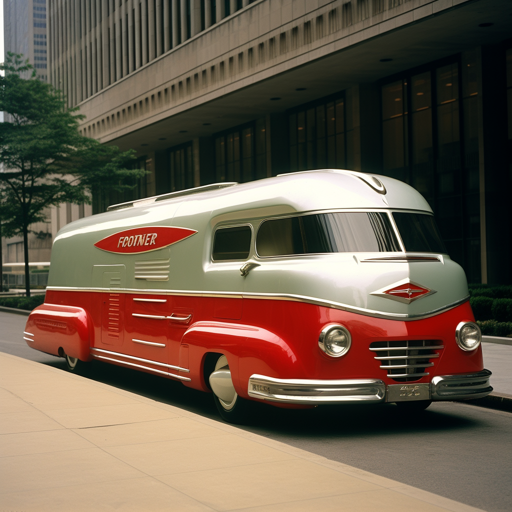 GM Futurliner with robot painted on side