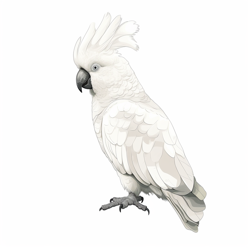 Full length vector of Goffin's Cockatoo