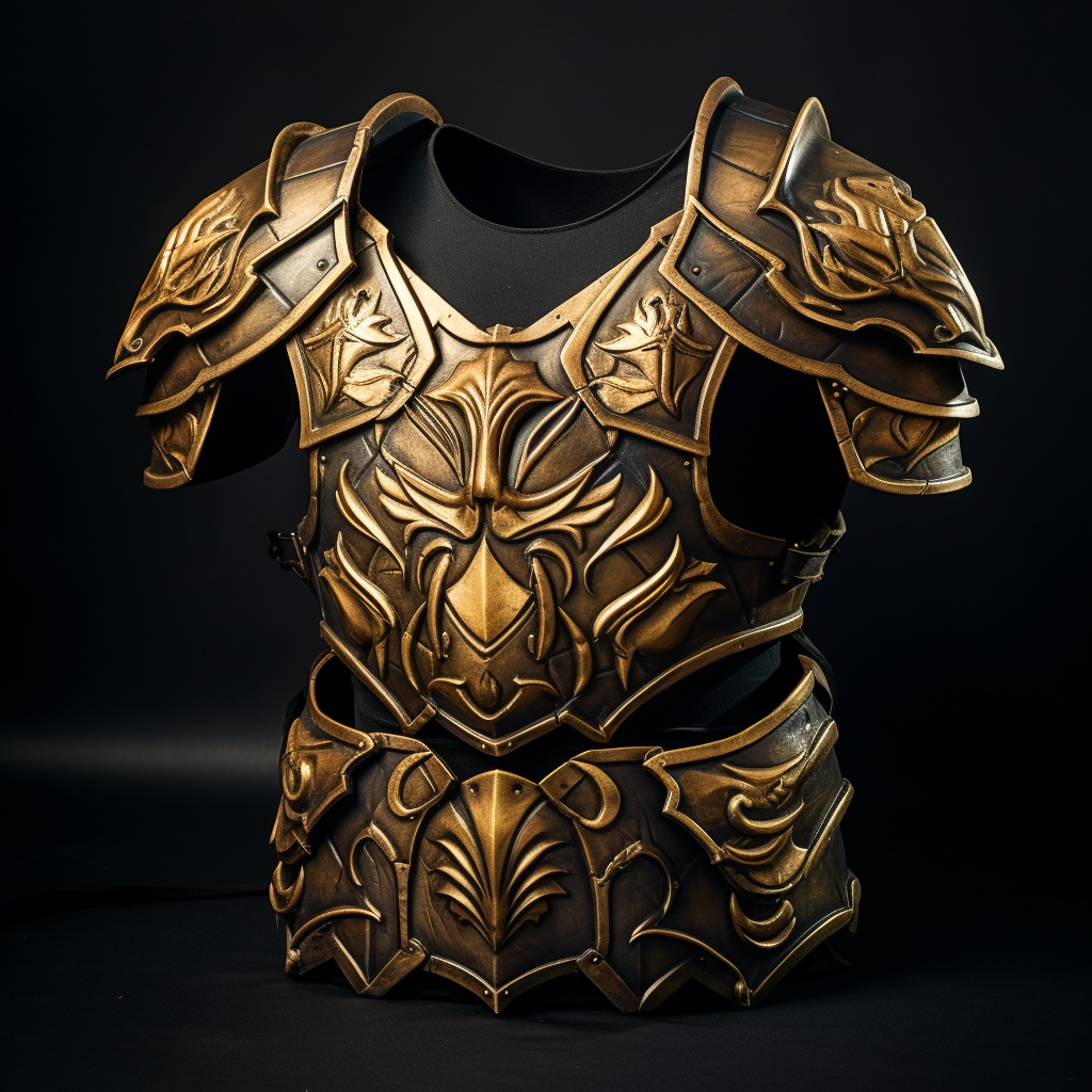 Shiny gold muscle hoplite cuirass