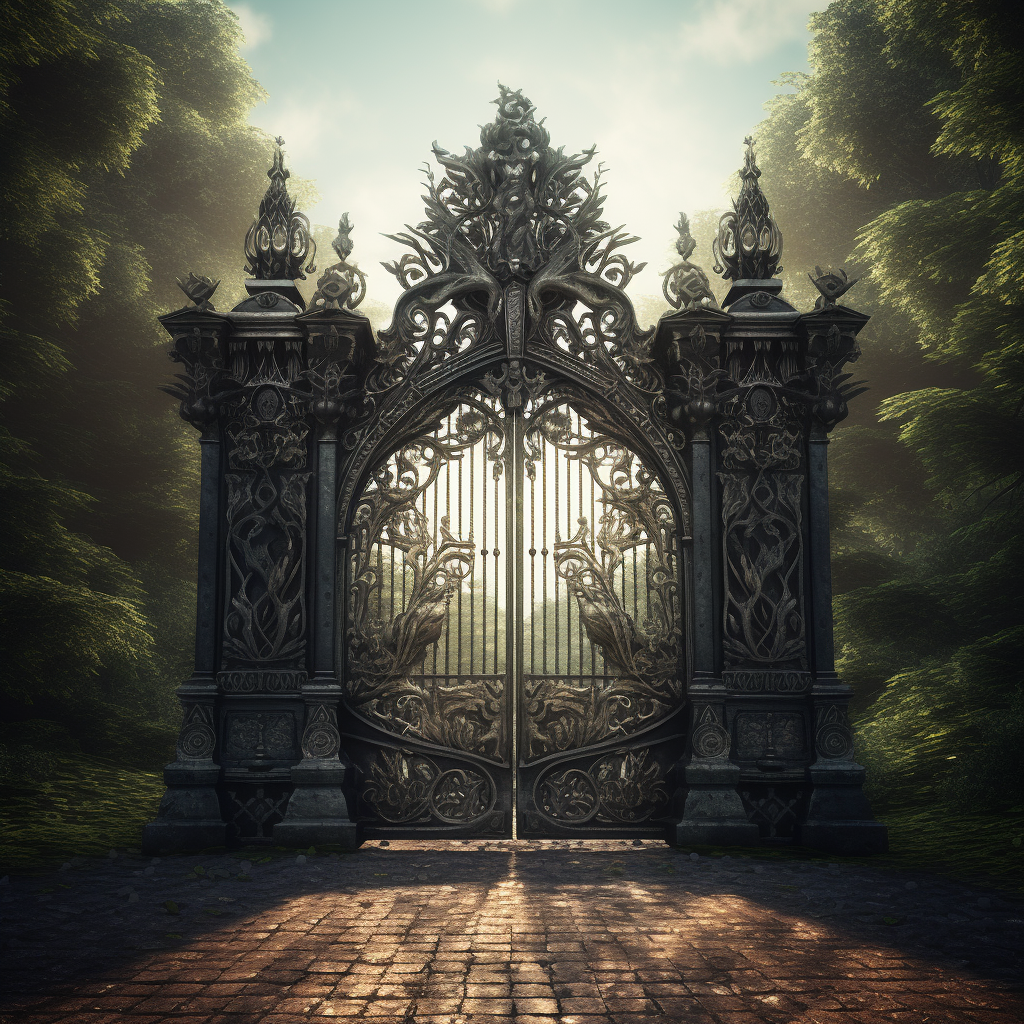 Gothic Style Gate Open