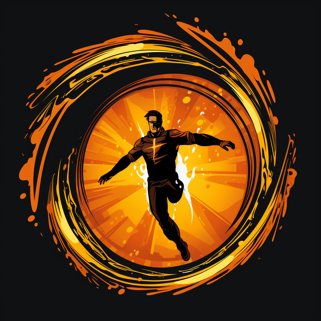 Logo of a daring stuntman