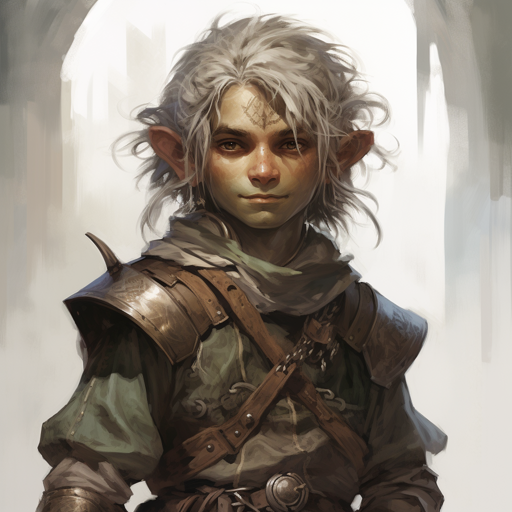 Halfling with Drow Elf Features