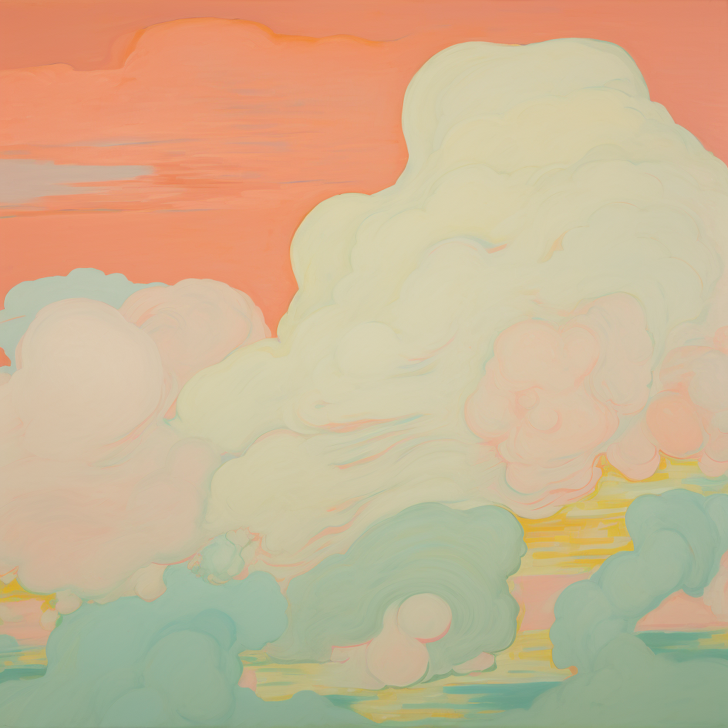 Greek Godly Clouds with Vibrant Pastel Colors