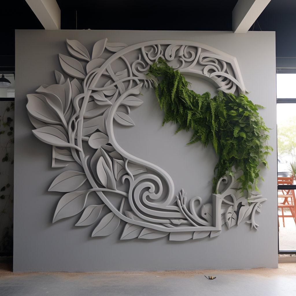 Beautiful Greek Sculpted Symbols with Plants