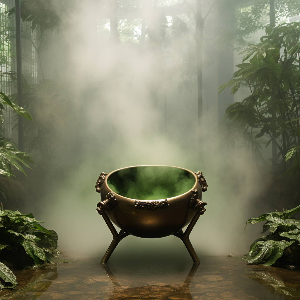 Image of Green Fog and Bronze Cauldron