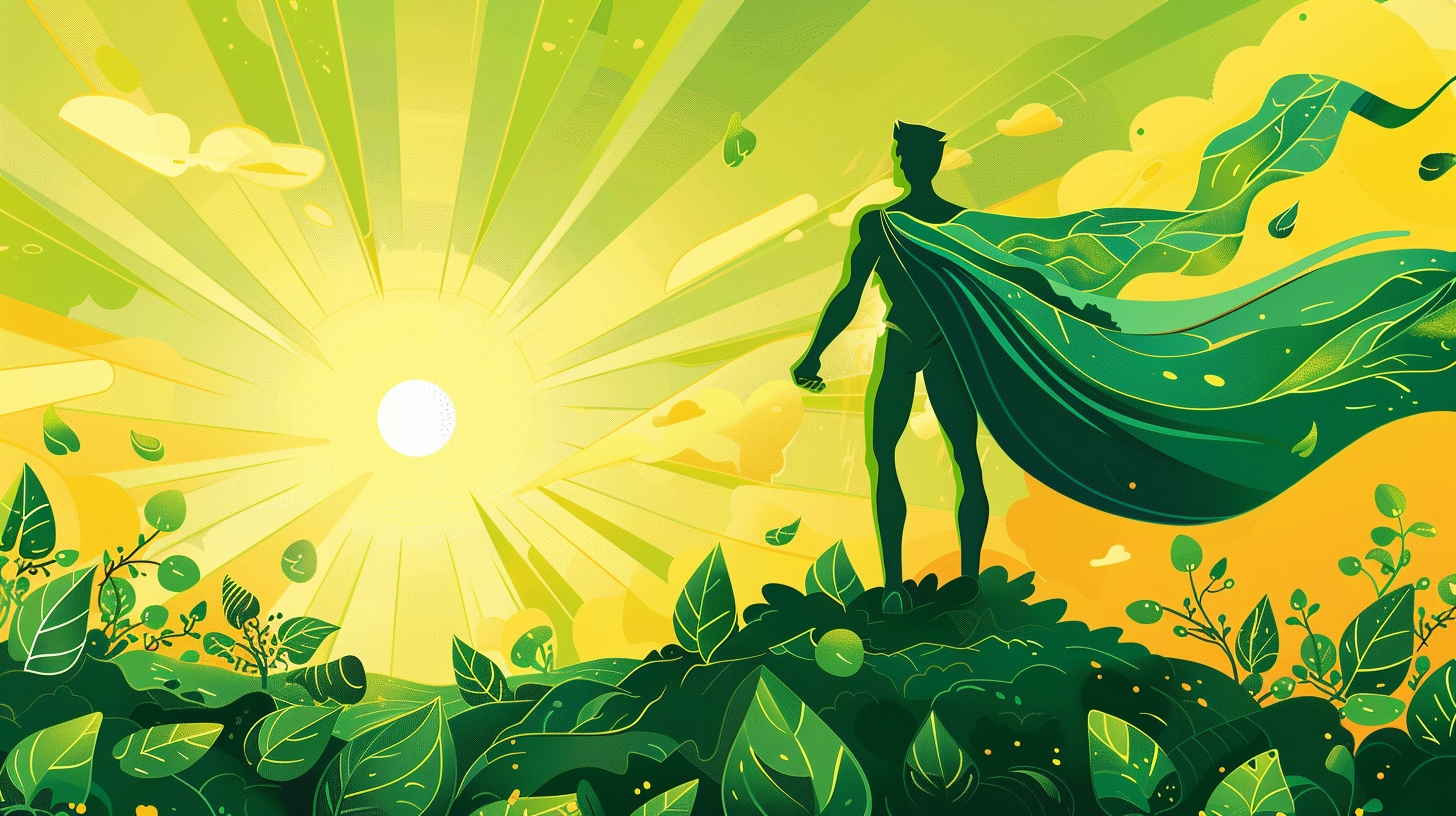 Green Hero Encouraging Sustainability Actions