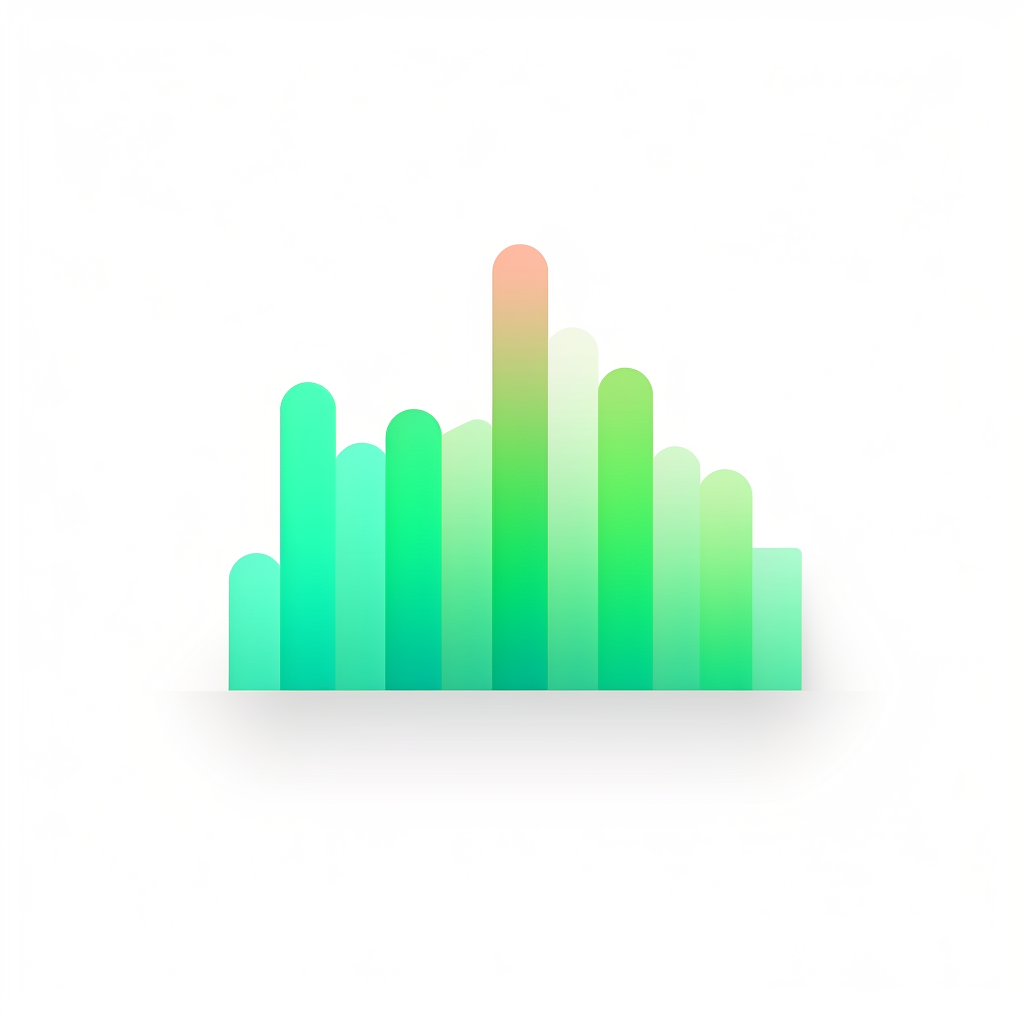 Green minimalist habit tracker bar graph showing growth