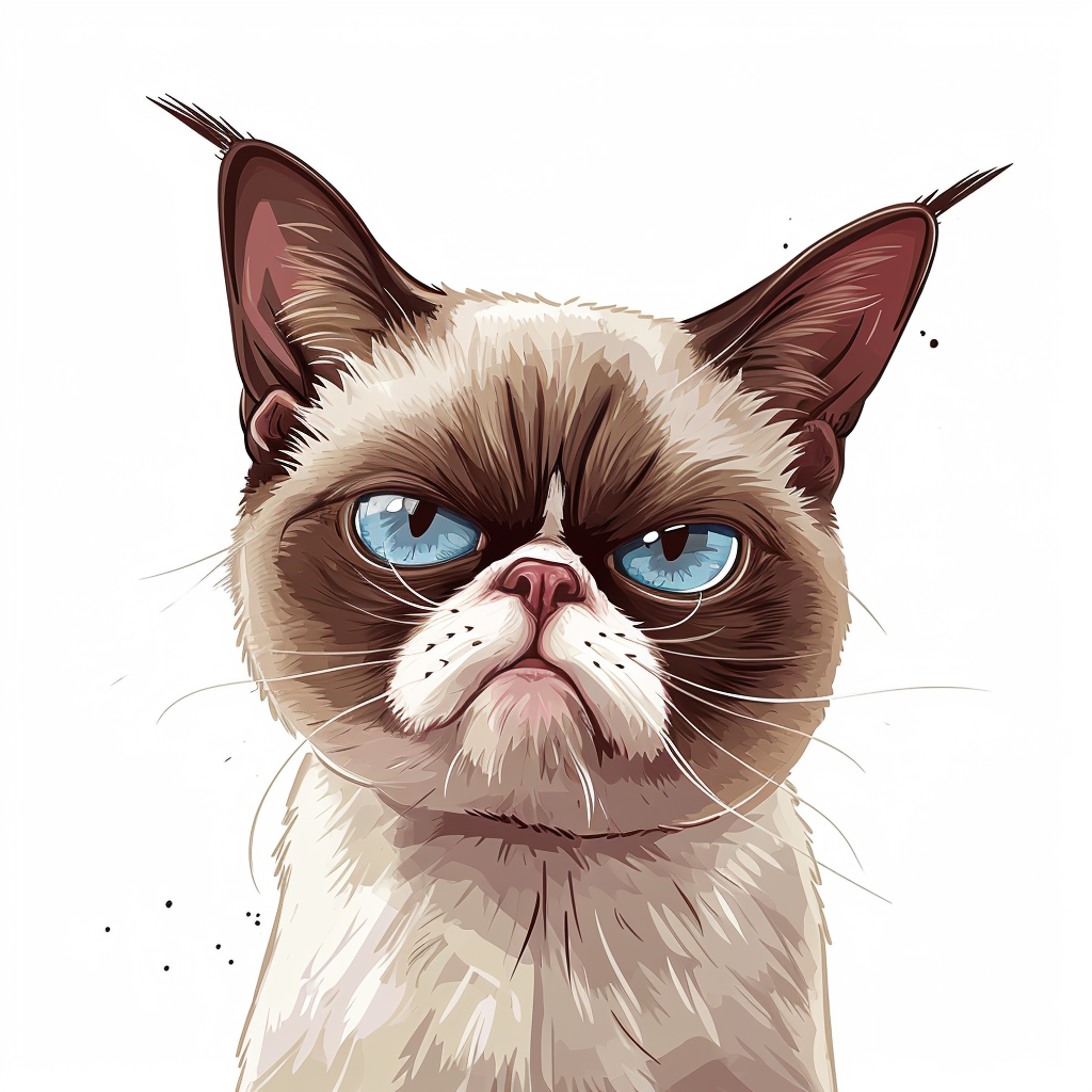 Grumpy Cat in Caricatures and Graphic Prints