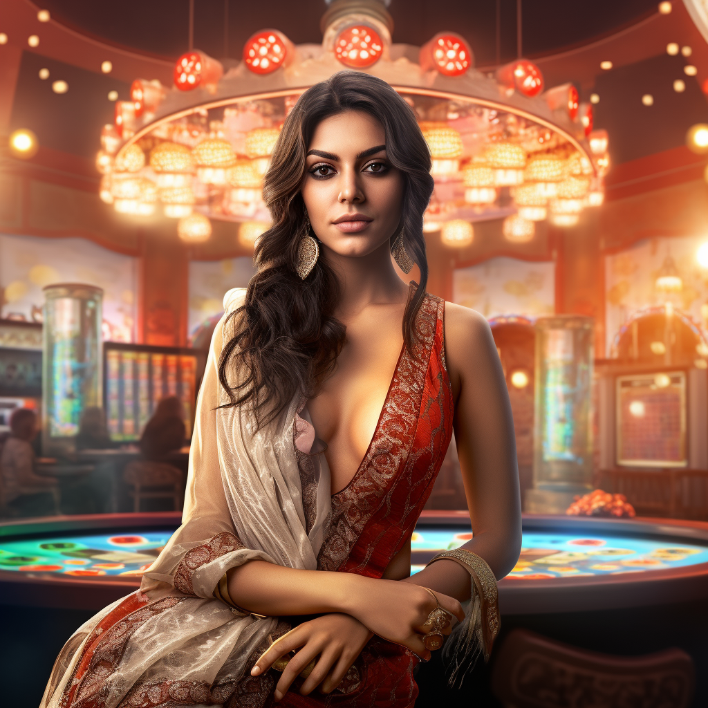 Bangladesh female casino dealer in GTA5 gamestyle