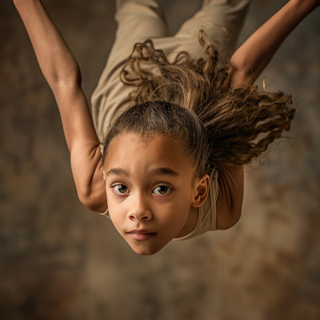 6-year-old gymnast in uniform