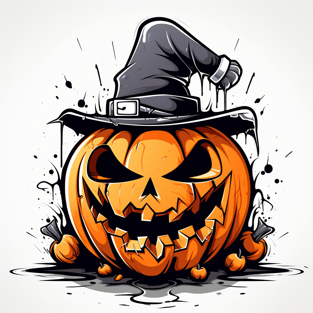 Cute halloween jackolantern character illustration