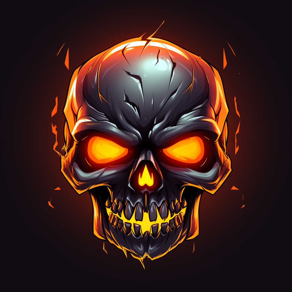 Halloween skull icon illustration