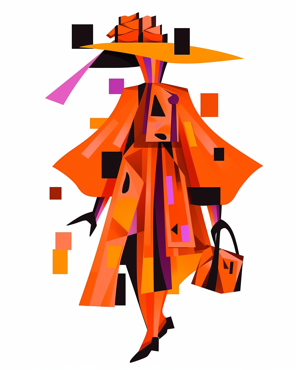 Fashion sketch of Halloween fashionista