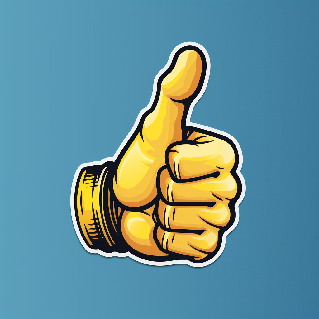 Hand giving thumbs up gesture