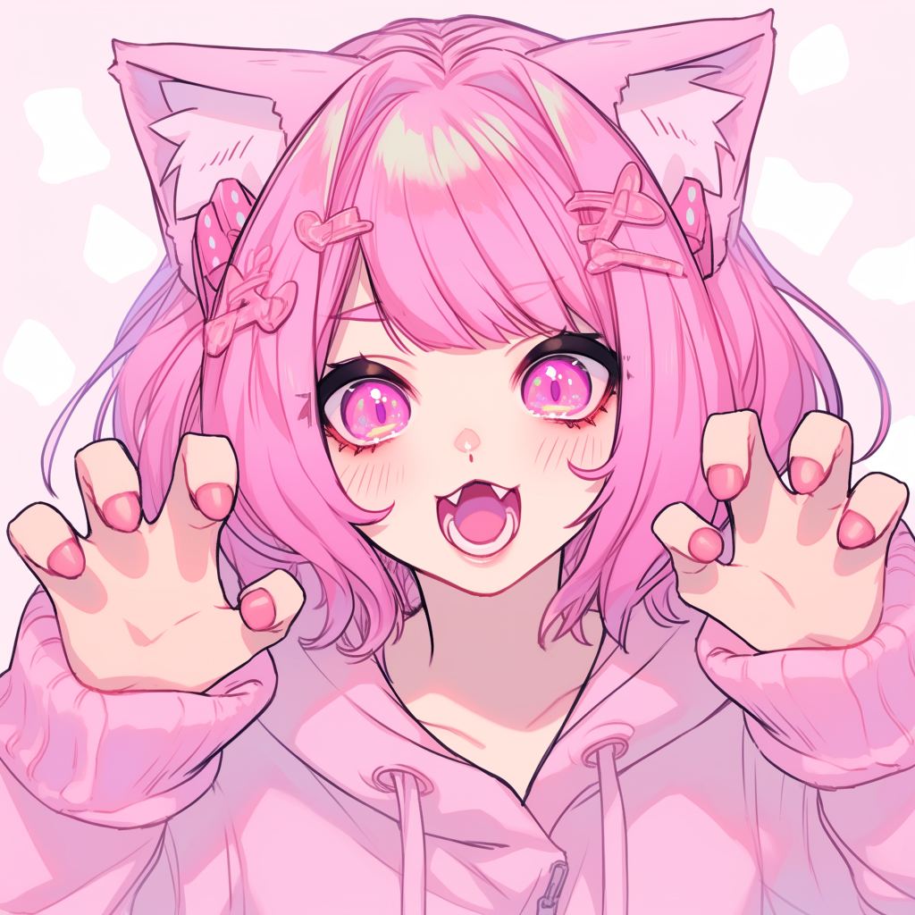 Happy catgirl nodding yes