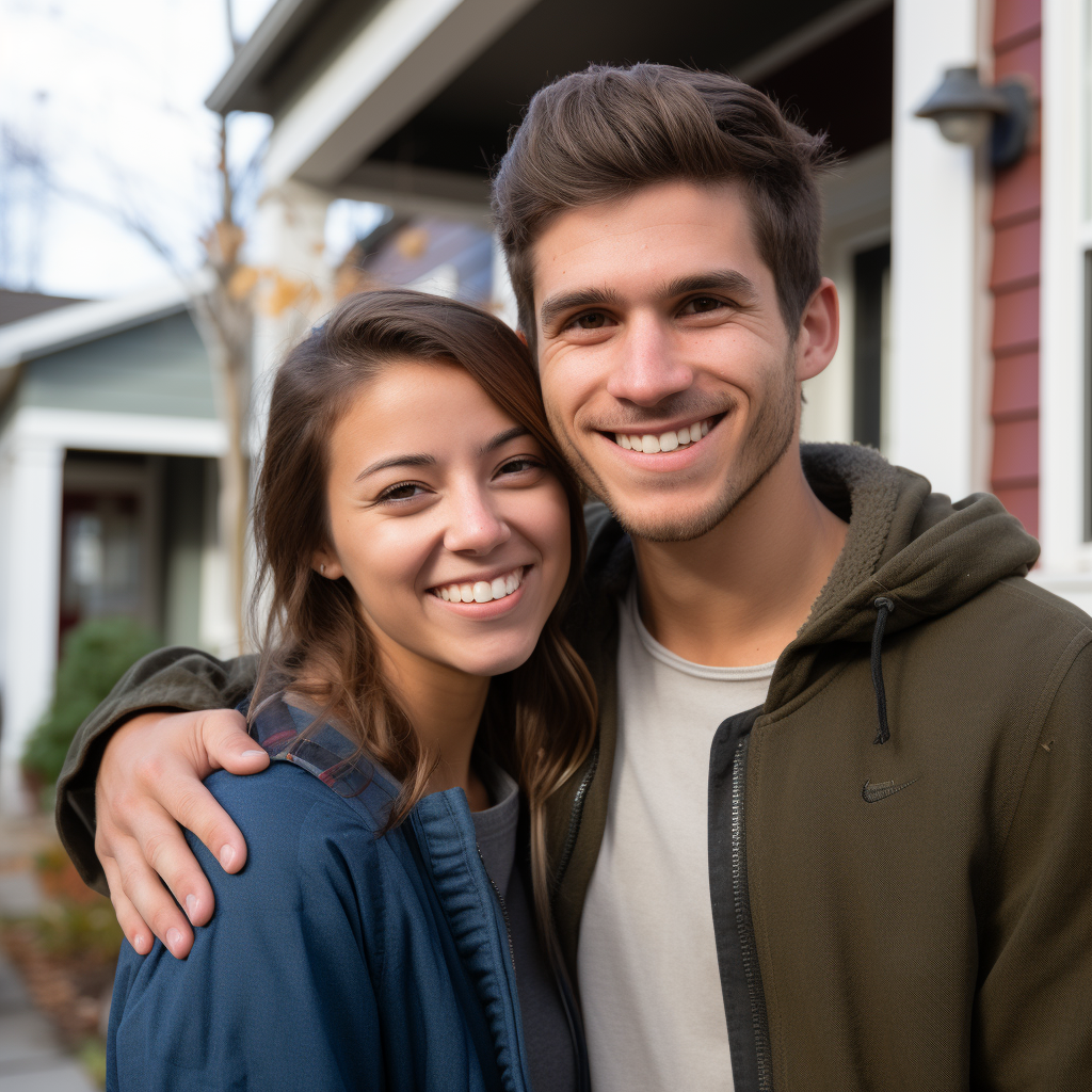 Happy young couple from Redding California