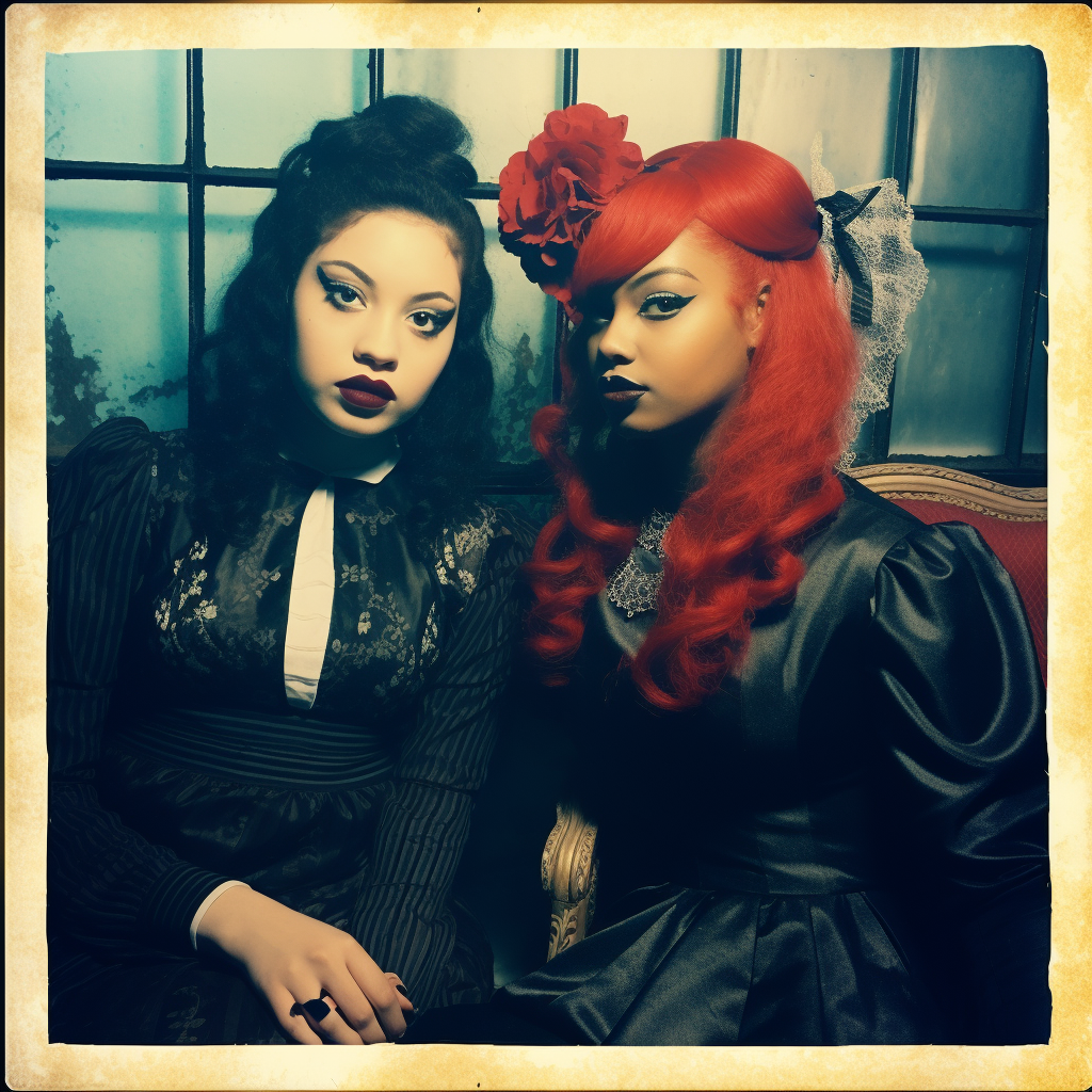 Two Natural Red Hair Beauties in Whimsy Gothic Fashion