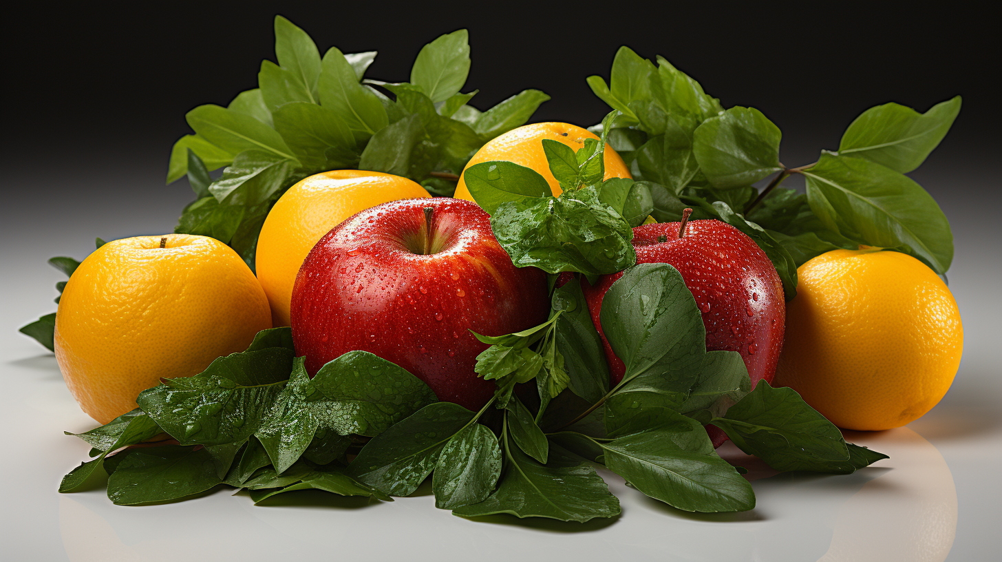 Assorted healthy fruits and vegetables