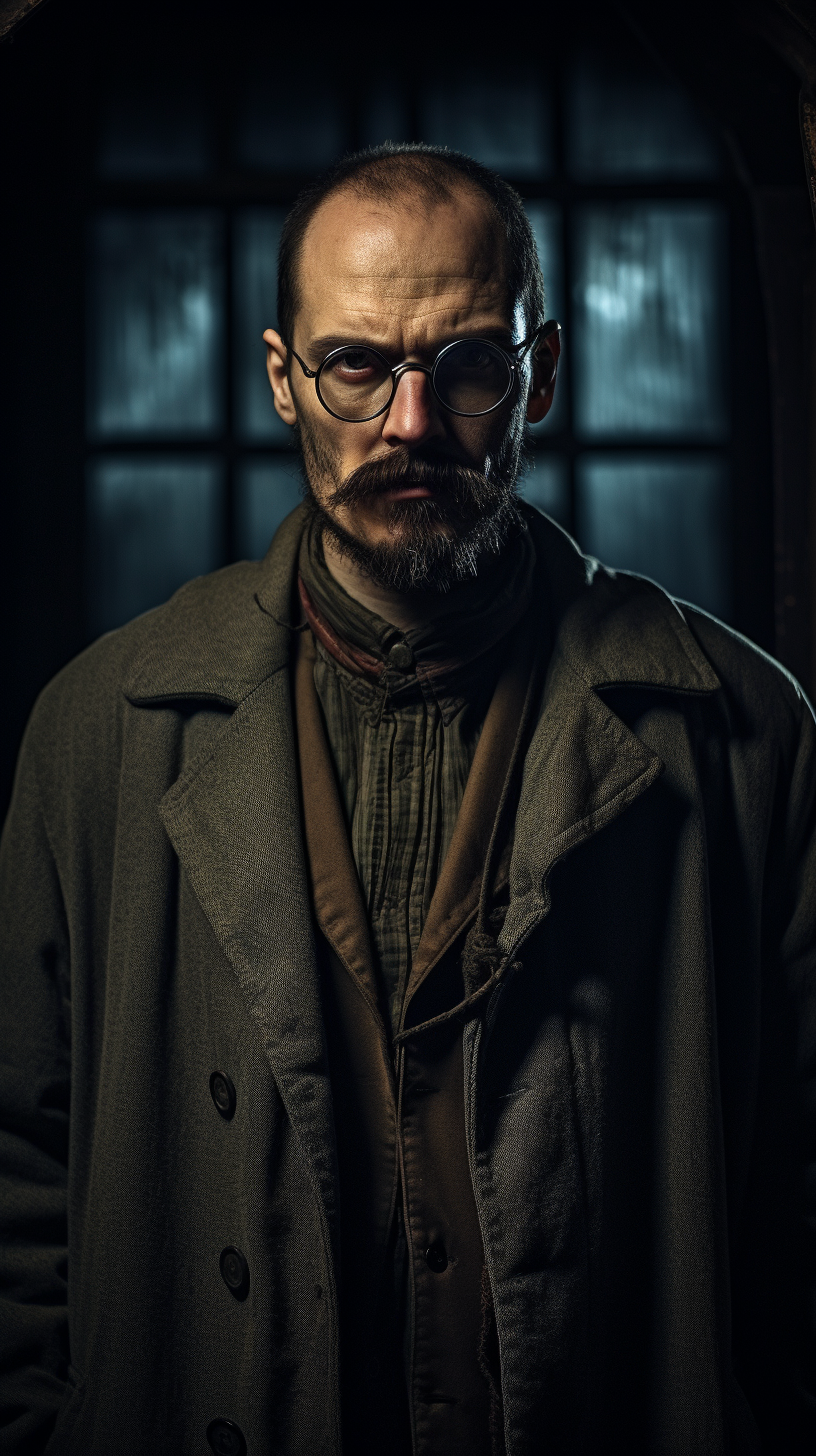 Image of a Creepy Heavy-Set Man with Glasses