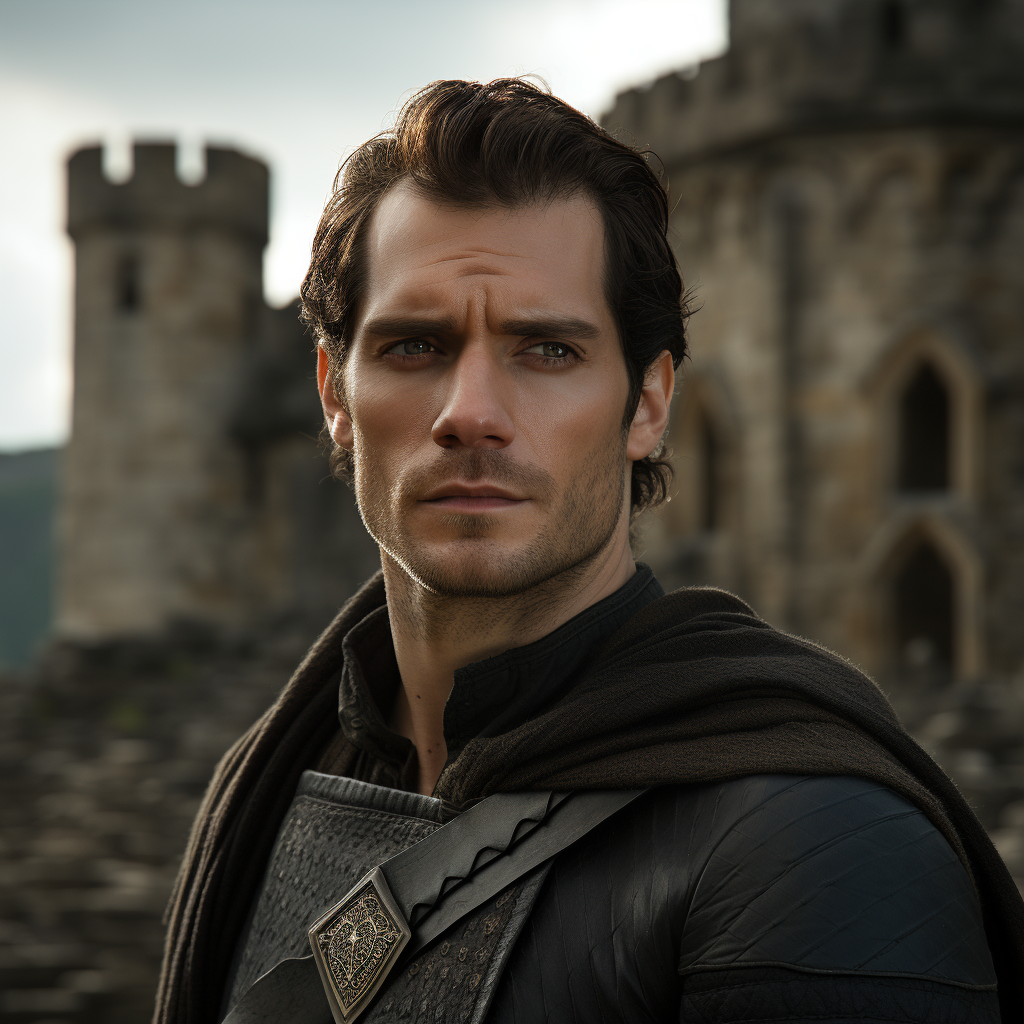 Henry Cavill with Round Classes and Lightening Scar in Harry Potter World