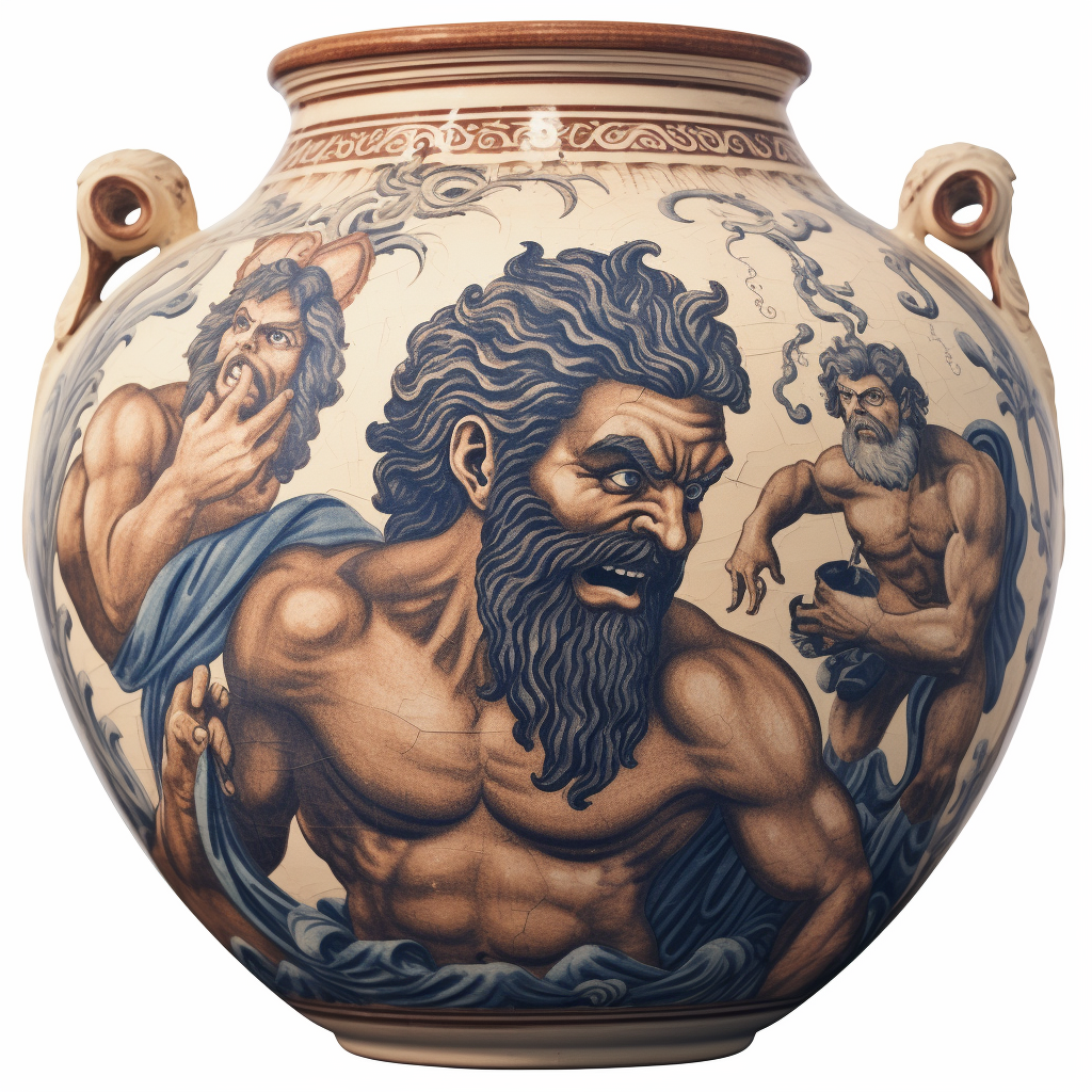 Ancient Greek vase depicting Hercules as a US Senator