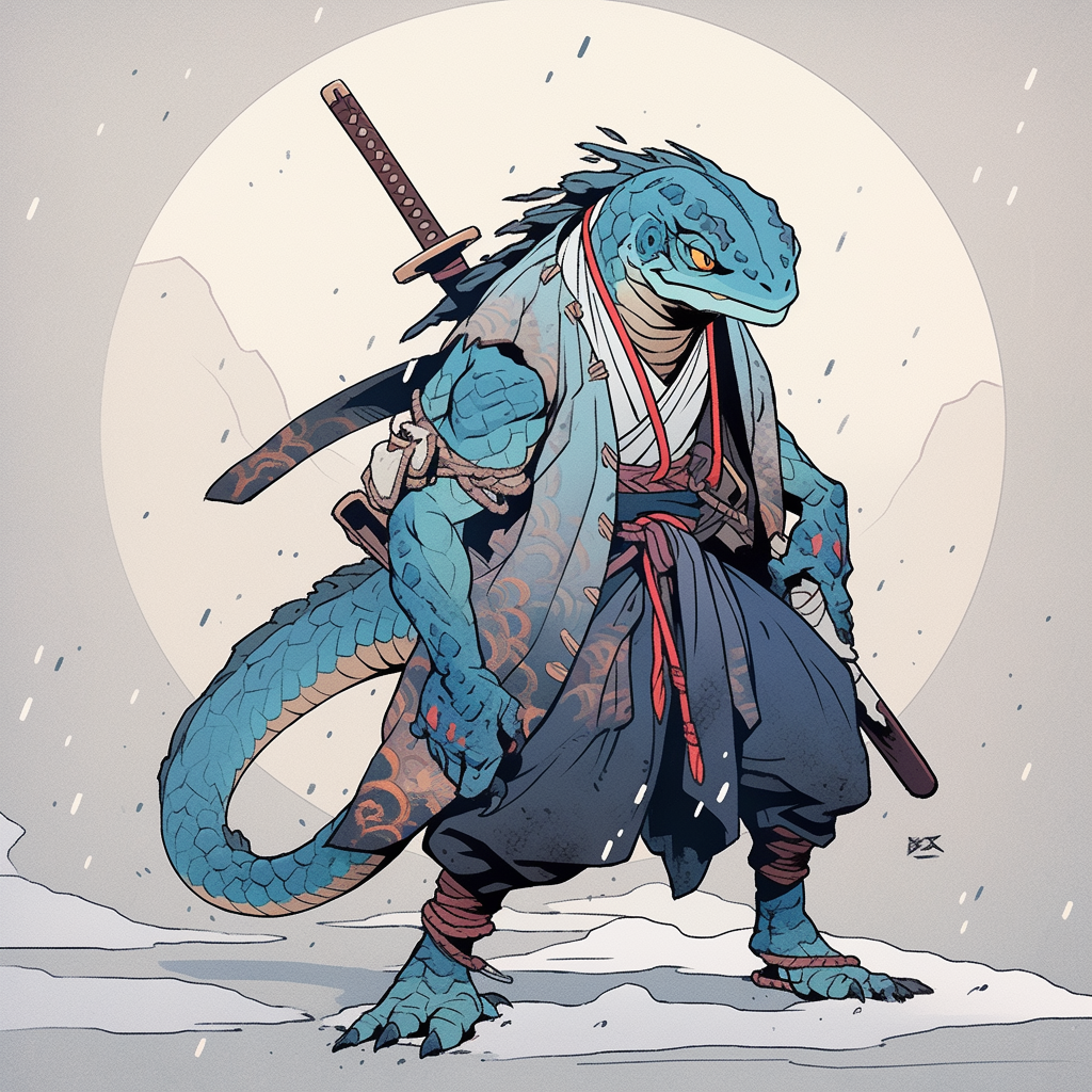 Traditional Hida Salamander Ninja Art