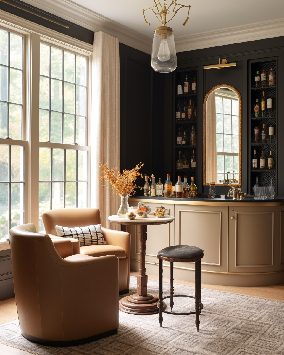 Modern home mini-bar interiors